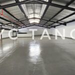 Double-storey semi-detached factory for sale in Perai featuring 7,874 sq.ft land area, 11,185 sq.ft built-up area, and 400 AMP power supply.