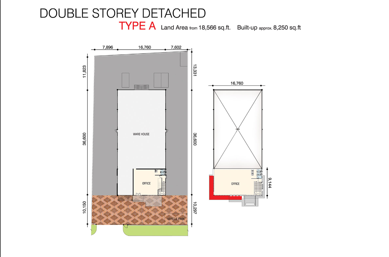 Taman Perindustrian Saga Jaya (Central i) Type A double storey detached factory