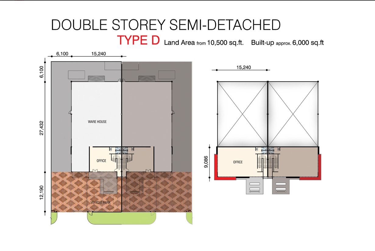 Taman Perindustrian Saga Jaya (Central i) Type D double storey semi-detached factory