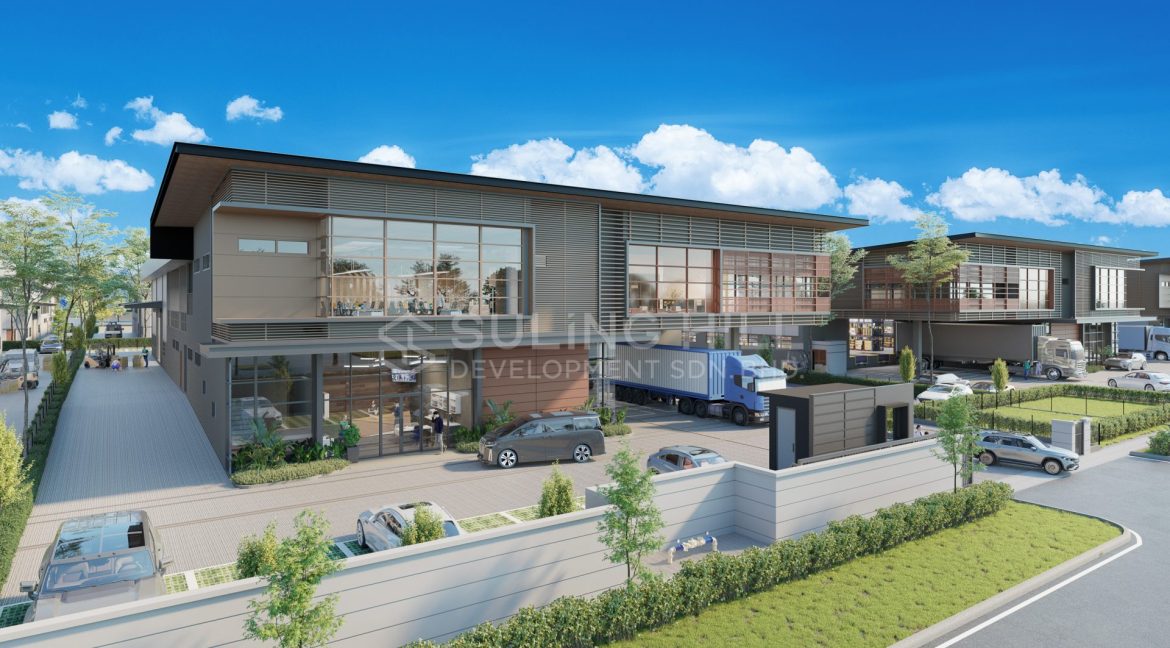 Northern TechValley detached factory for sale – 1 acre factory facade view