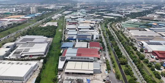 Wide access roads at Bukit Minyak Industrial Park, top industrial area in Penang