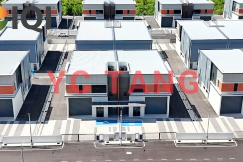 Palmera Industri Permatang Tinggi semi-detached factory for sale – facade view (new building)